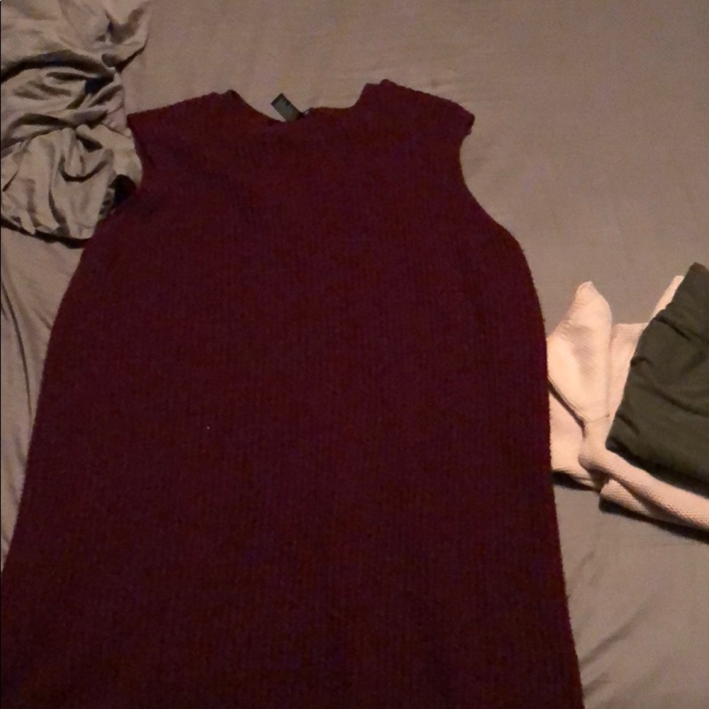 Forever 21 Maroon Sweater Dress